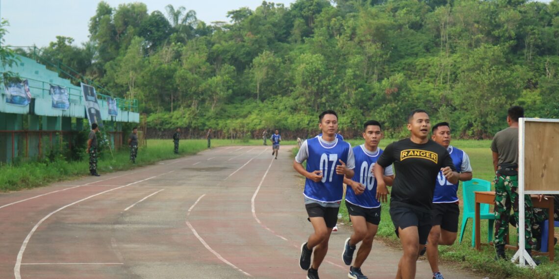 Dandim 0416/Bute Memimpin Langsung Pelaksanaan Pengambilan Data Kesegaran Jasmani Para Prajurit Kodim Bute