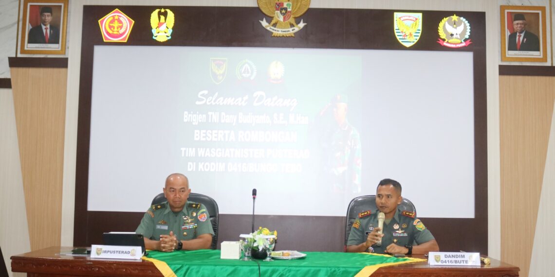 Letkol Inf Arief Widyanto.SE.,M.Han Sambut Kunjungan Inspektorat Pusterad Brigjen TNI Dany Budiyanto,SE.,M.Han Serta Tim Itpusterad