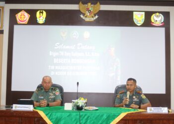 Letkol Inf Arief Widyanto.SE.,M.Han Sambut Kunjungan Inspektorat Pusterad Brigjen TNI Dany Budiyanto,SE.,M.Han Serta Tim Itpusterad