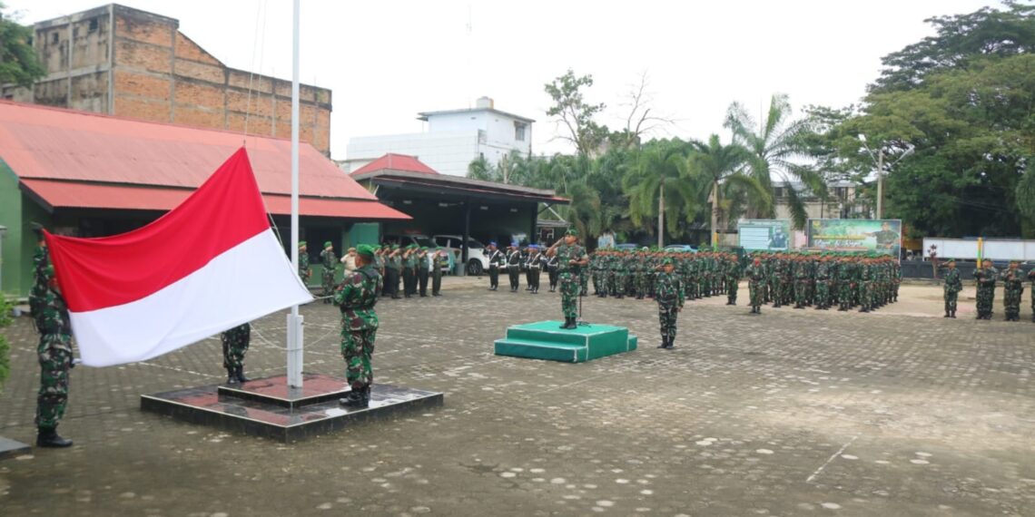 Letkol Inf Arief Widyanto, SE.,M.Han Bertindak Selaku Irup Upacara Di Lapangan Apel Makodim 0416 Bute