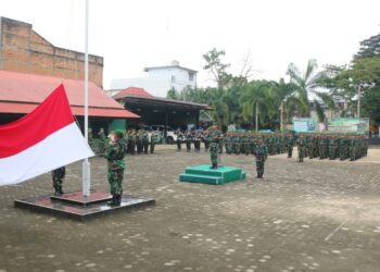 Letkol Inf Arief Widyanto, SE.,M.Han Bertindak Selaku Irup Upacara Di Lapangan Apel Makodim 0416 Bute