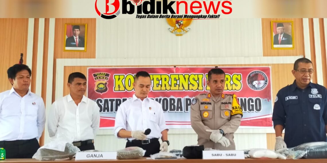 Satresnarkoba Polres Bungo Berhasil Tangkap  52 Orang Pelaku Penyalahgunaan Narkoba Bernilai 1 Milyar Dalam Waktu Satu Bulan.