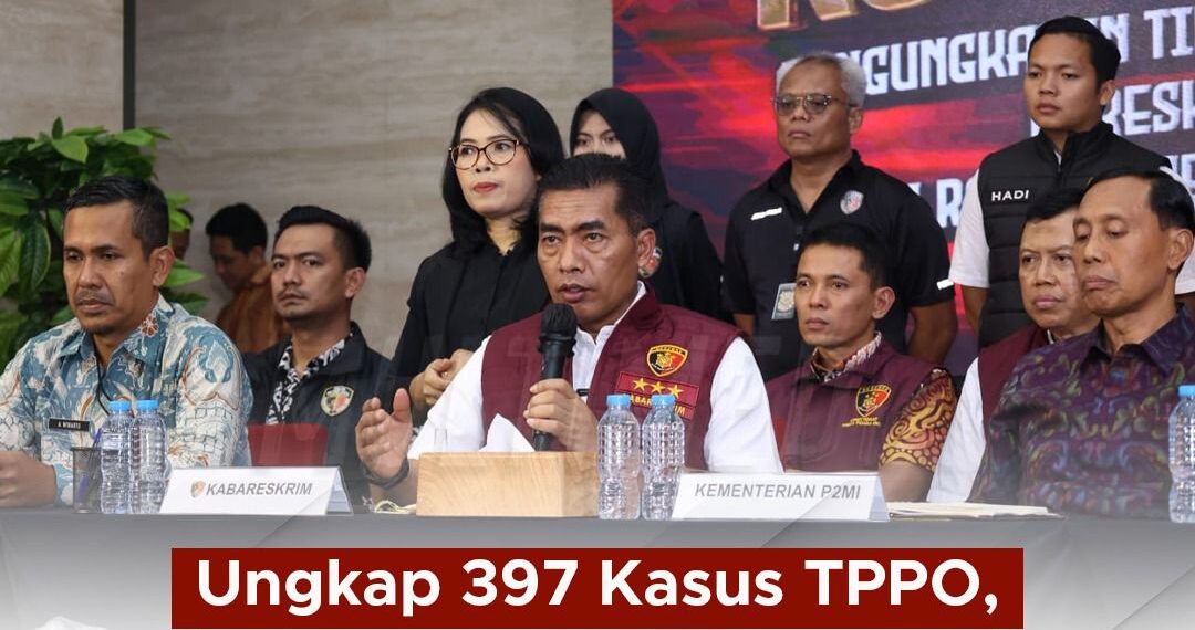 Polri Ungkap 397 Kasus TPPO dan Berhasil Amankan 482 Tersangka