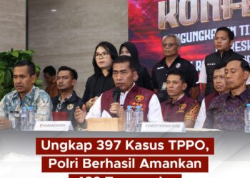 Polri Ungkap 397 Kasus TPPO dan Berhasil Amankan 482 Tersangka