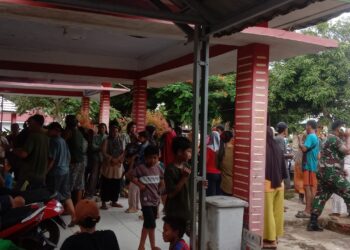 Ditengah semaraknya pesta demokrasi salah satu warga desa kota agung hampir hanyut terseret ombak