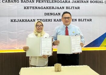 Kejari Kabupaten Blitar dan BPJS Ketenagakerjaan Kabupaten BlitarTeken MoU Bidang Datun