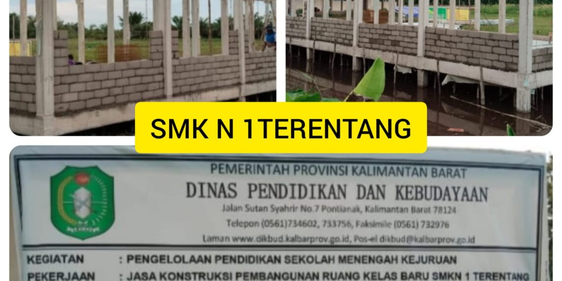 Diduga Kuat Pembangunan Bersumber Dari DAU dan DAU SG Pendidikan, SMA N 1 Sungai Kakap Konsolidasi Terjadi Mangkrak