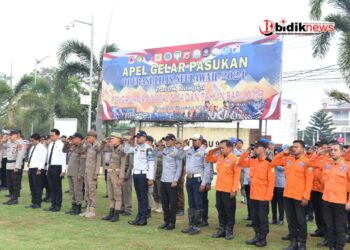 Polres Bieureun Gelar Apel Pasukan Dalam rangka Operasi Lilin Seulawah 2024 Dilapangan Hijau 97 “Wira Pratama”