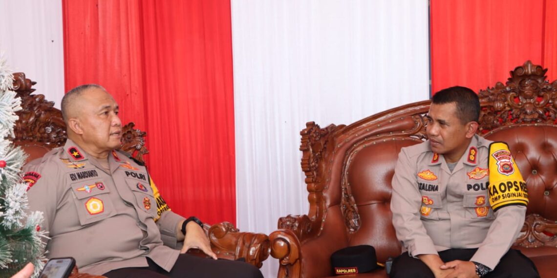 Wakapolda Jambi Tinjau Pos Pengamanan Operasi Lilin 2024 di Kabupaten Bungo.