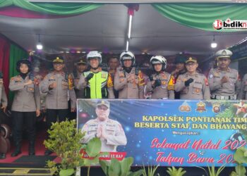 Pastikan Kesiapan Jajarannya Amankan Nataru, Kapolresta Pontianak Cek Pos Pengamanan Diwilayahnya