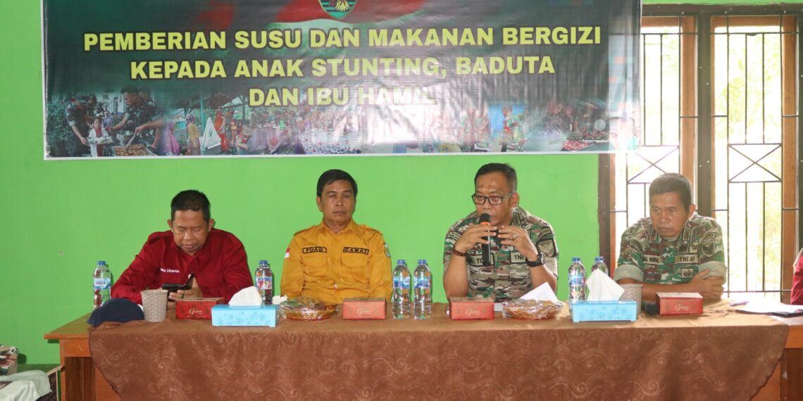 Sukseskan Program Unggulan Kodam II/Sriwijaya, Kodim 0416/ Bute Salurkan Bantuan Makanan Bergizi Serta Susu Untuk Bayi Dan Ibu Hamil