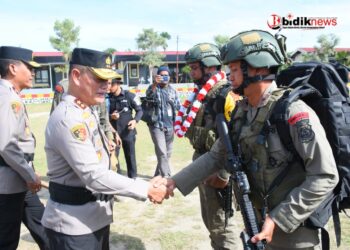 Upacara Penyambutan Purna Tugas Operasi Damai Cartenz, Kapolda Sulteng Apresiasi Keberhasilan Tugas