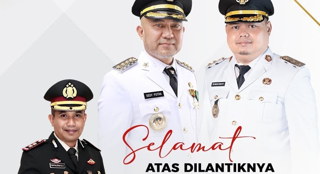 Kapolres Bungo Ucap Selamat Atas Pelantikan Bupati Bungo H.Dedi Putra.SH.,M.Kn dan Wakil Bupati Tri Wahyu Hidayat