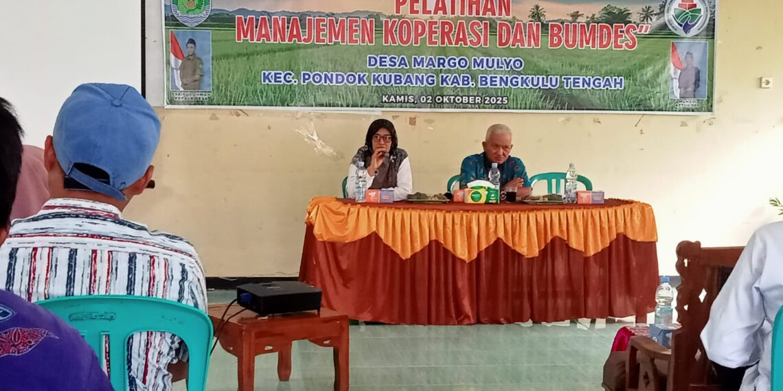 Pemdes Margo Mulyo Gelar Pelatihan Manajemen BUMDes dan Koperasi Merah Putih