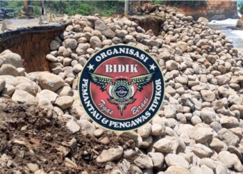 Pengerjaan Penanganan Abrasi di Bintunan Diduga Tidak Sesuai Spesifikasi, Ormas Bidik: Asal Jadi