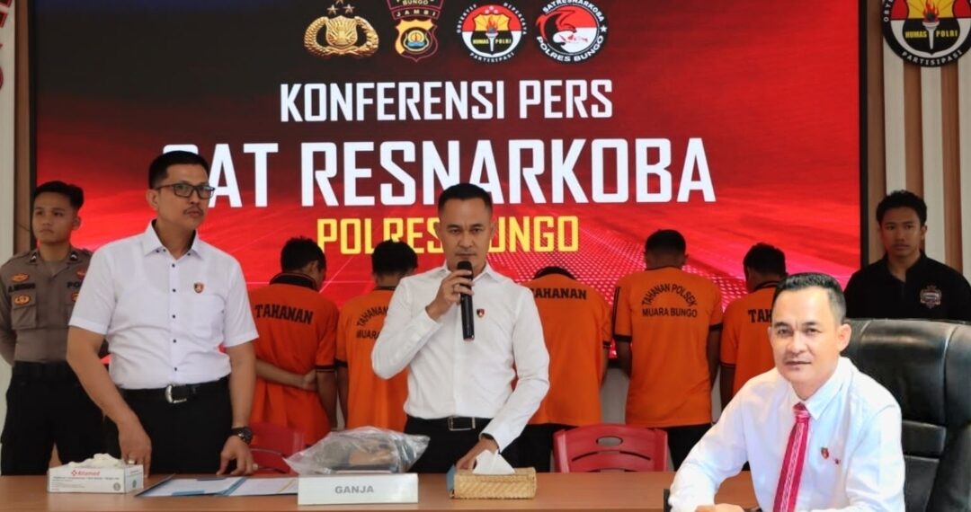 GEBRAKAN AKHIR TAHUN! POLRES BUNGO SIKAT JARINGAN NARKOTIKA LINTAS JENIS
