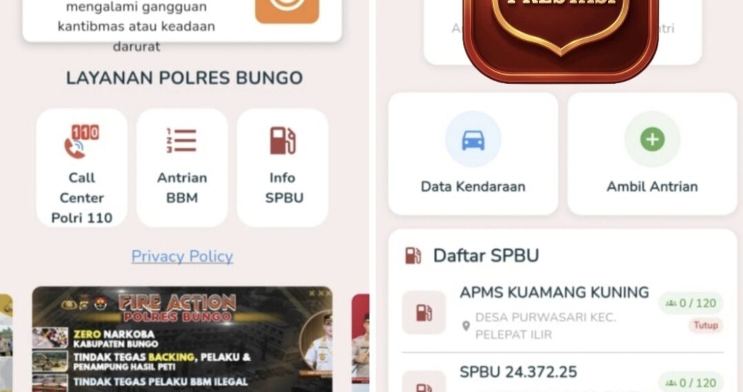 Revolusi Digital Antrean BBM: Kapolres Bungo Menginisiasi “Bungo Prestasi” Jadi Pilot Project, Penjawab Antrian Pengisi Bertumpuk,Tangki Modifikasi Dan Tidak Tepat Sasaran