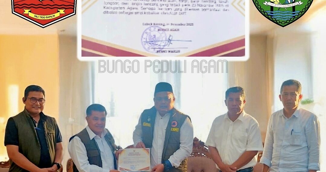 Bungo Peduli: Puluhan Truk Bantuan Berbuah Penghargaan Kemanusiaan dari Pemkab Agam